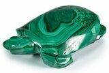 Flowery, Malachite Turtle Carving - DR Congo #337827-1
